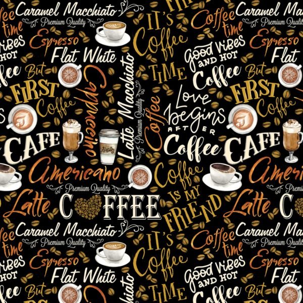 Coffee Words-Black